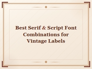 Best Serif and Script Font Combinations for Vintage Labels and Retro Designs
